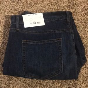 Loft modern skinny double fray